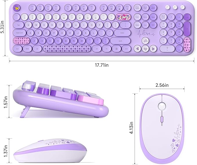 MOFII Wireless Keyboard and Mouse Combo, Full Size 2.4G Plug and Play - Image 6
