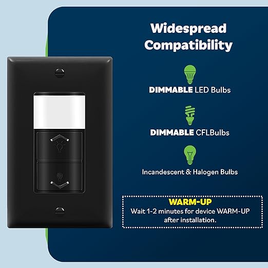 TOPGREENER Motion Sensor Light Switch Dimmer, Electronic Dimmer - Image 2