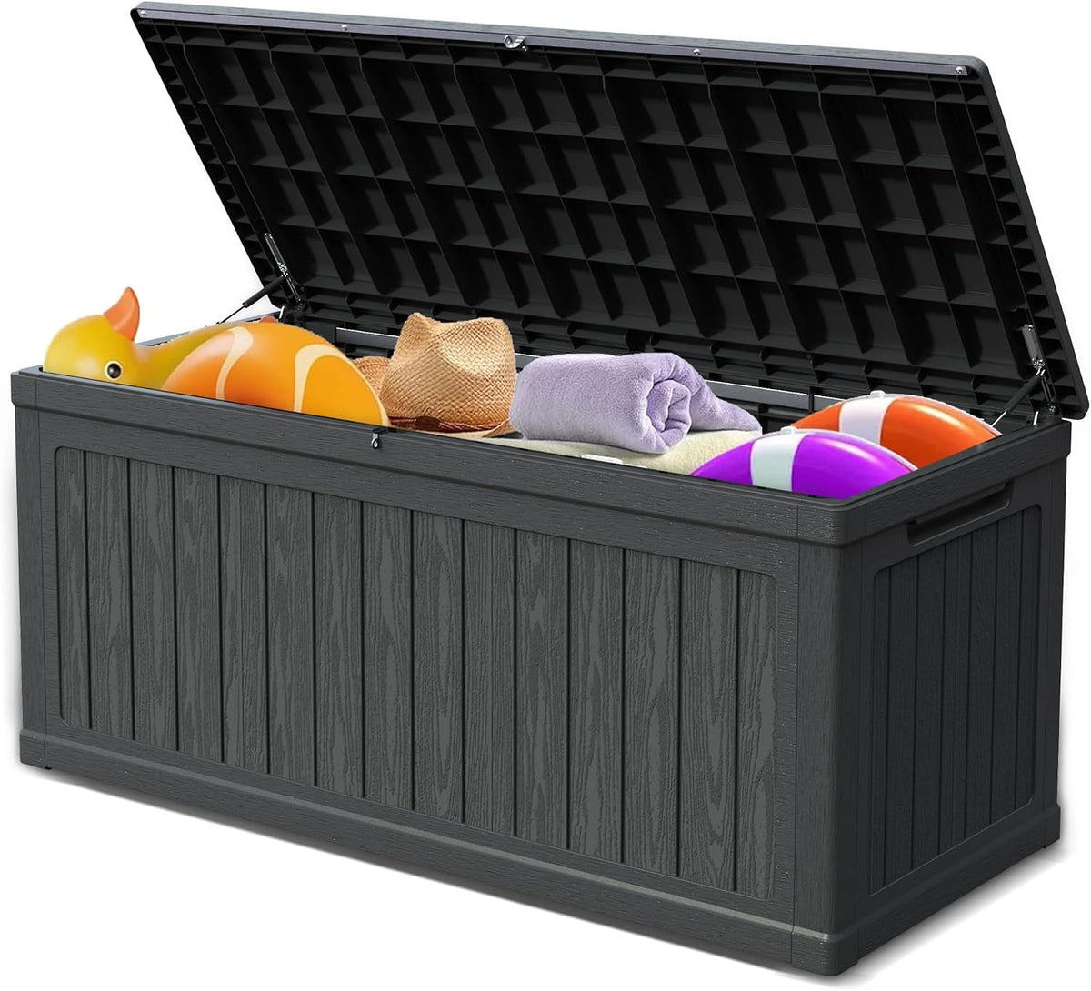320 gallon waterproof outdoor storage box, lockable patio, main product view