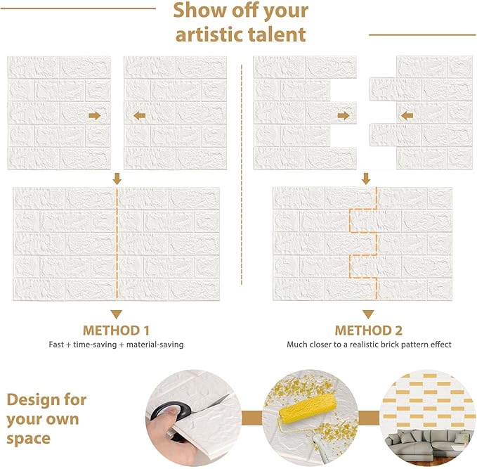 JOLOV 30 PCS 3D Wall Panels Peel and Stick - Image 2