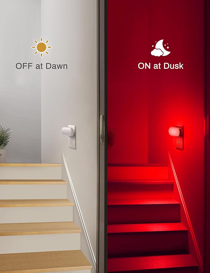 DORESshop RGB Night Lights Plug into Wall, 4 Pack Dusk to Dawn Color Changing - Image 3