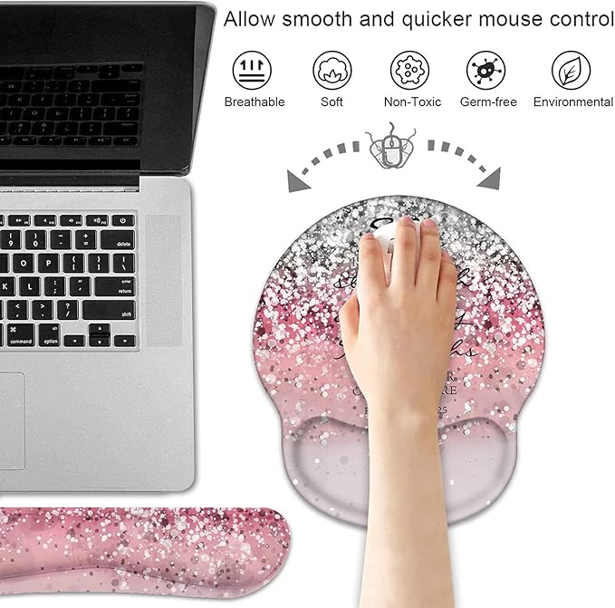 Keyboard Wrist Rest and Mouse Pad Wrist Support Set - Image 2