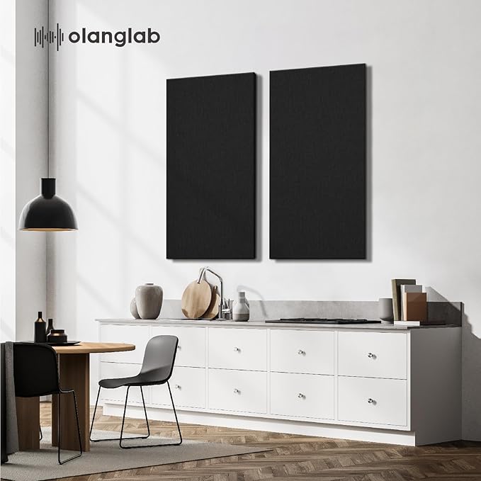 Olanglab Sound Absorbing Acoustic Wall Panels 2 Pack, Large Fabric Wrapped - Image 8