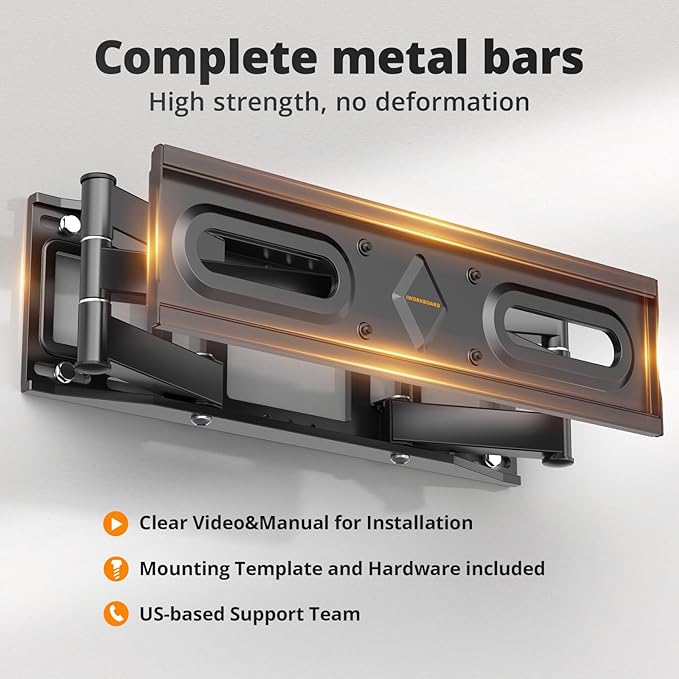 IWORKBOARD 50 55 65 inch Full Motion TV Wall Mount - Image 7