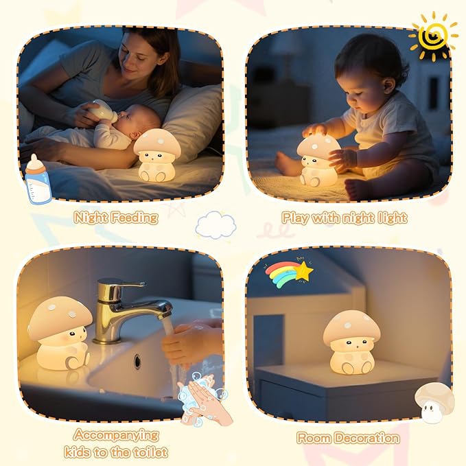ICARER FAMILY Mushroom Night Light, Touch Control - Image 6