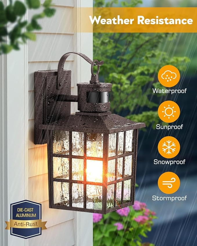 VIANIS ORB Motion Sensor Outdoor Lights Wall Mount, Dusk to Dawn Waterproof - Image 6