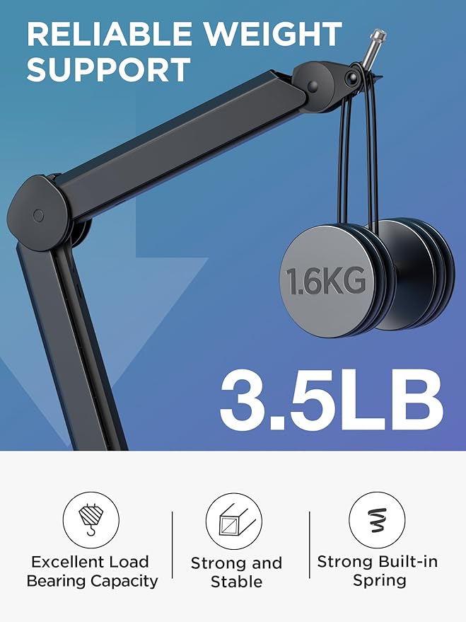 InnoGear Mic Boom Arm, Microphone Stand - Image 4