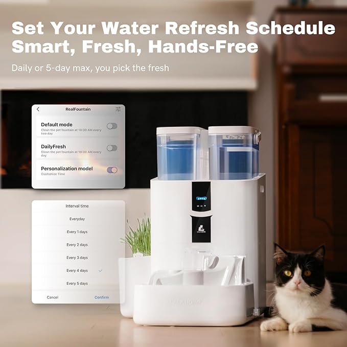 DailyFresh Cat Water Fountain 10L/338 oz Self Refilling, Pet Drinking Fountains - Image 2
