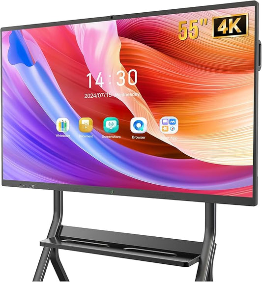 YIXZSWD Smart Board, 55 Inch Interactive Whiteboard 4K Touchscreen Built in by YIXZSWD