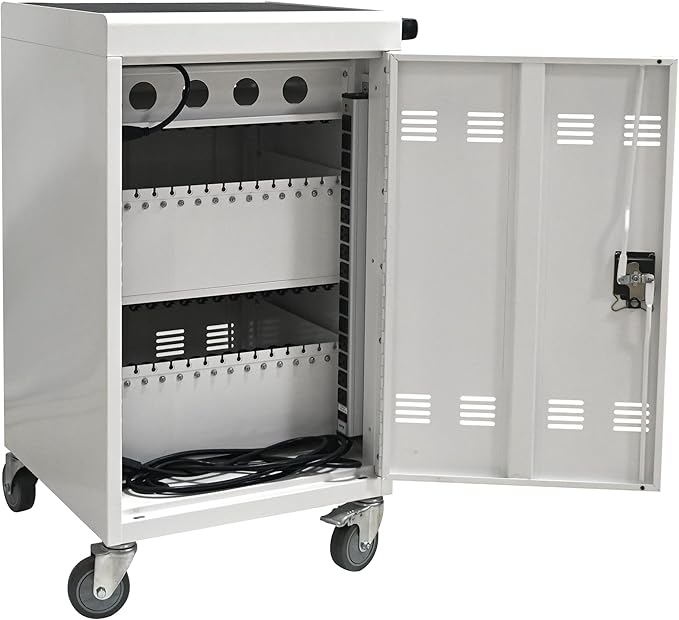 Aokleo Laptop Charging Cart, 32 Devices Tablet Storage Carts - Image 9
