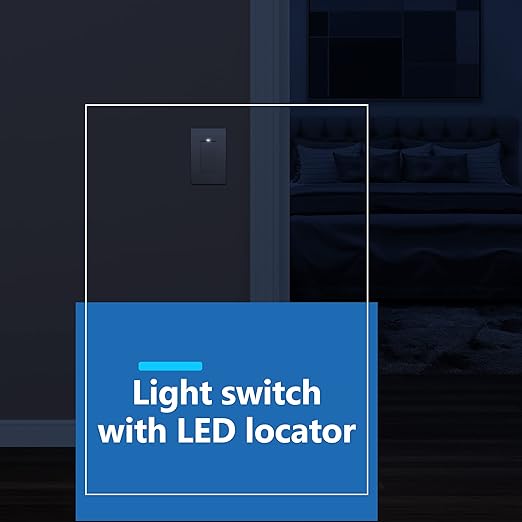 LIDER Minimalist Design Matte Finish Lighted Decorator Switch - Image 5