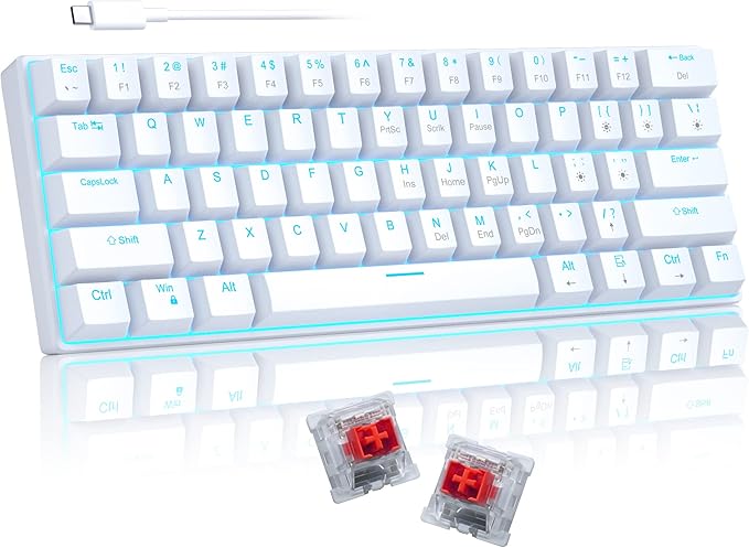 Camiysn 60% Mechanical Gaming Keyboard, Detachable Type-C Cable Mini Keyboard by Camiysn