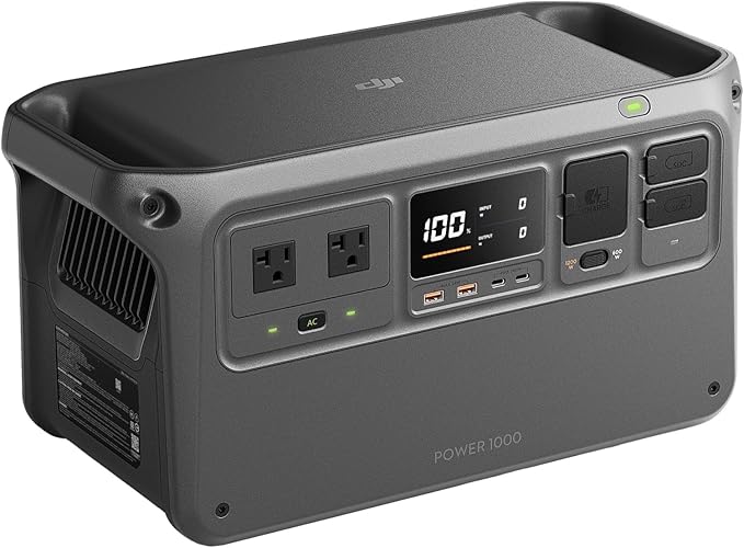 DJI Power 1000 Portable Power Station, 1024Wh LiFePO4 Battery, 2200W AC/140W by DJI