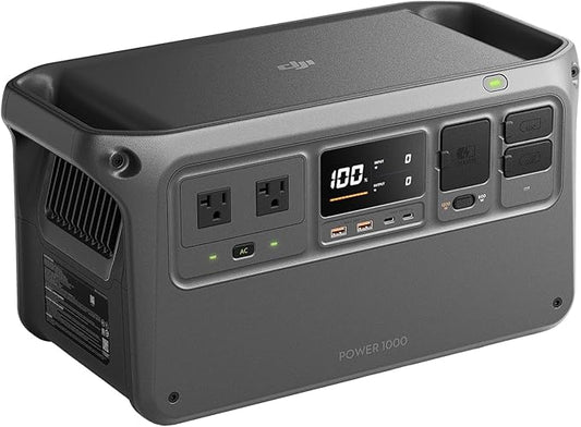 DJI Power 1000 Portable Power Station, 1024Wh LiFePO4 Battery, 2200W AC/140W by DJI