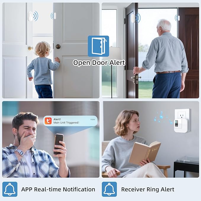 Door Chime, Sanjie WiFi Door Sensor Open Chime When Entering - Image 2