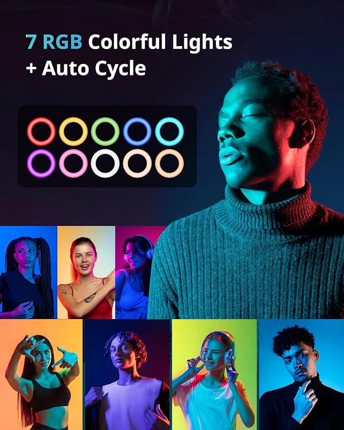 UBeesize 12'' RGB Selfie Ring Light - Image 3