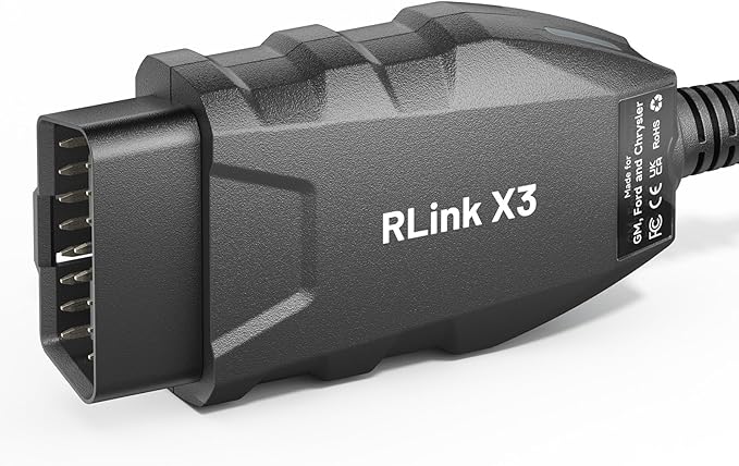 TOPDON RLink X3 OBD2 Adapter for GM/Ford/Chrysler, J2534 Pass-Thru Programmer by TOPDON