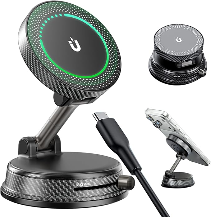360° Adjustable Radio Magnetic Suction Phone Holder by Qidoubird