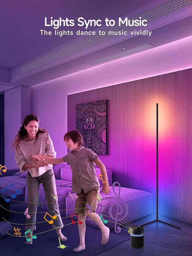 Tyute Corner Floor Lamp, RGB LED Corner Lamp - Image 4
