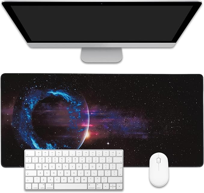 EOBKLAX Mouse Pad, Abstract Space Desk Mat by EOBKLAX
