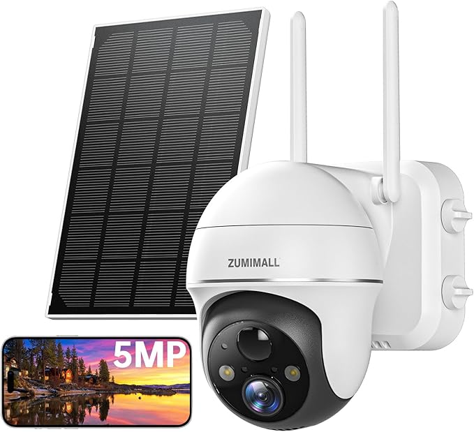 ZUMIMALL 5MP Security Cameras Wireless Outdoor, Solar Security Camera Outdoor - Image 4