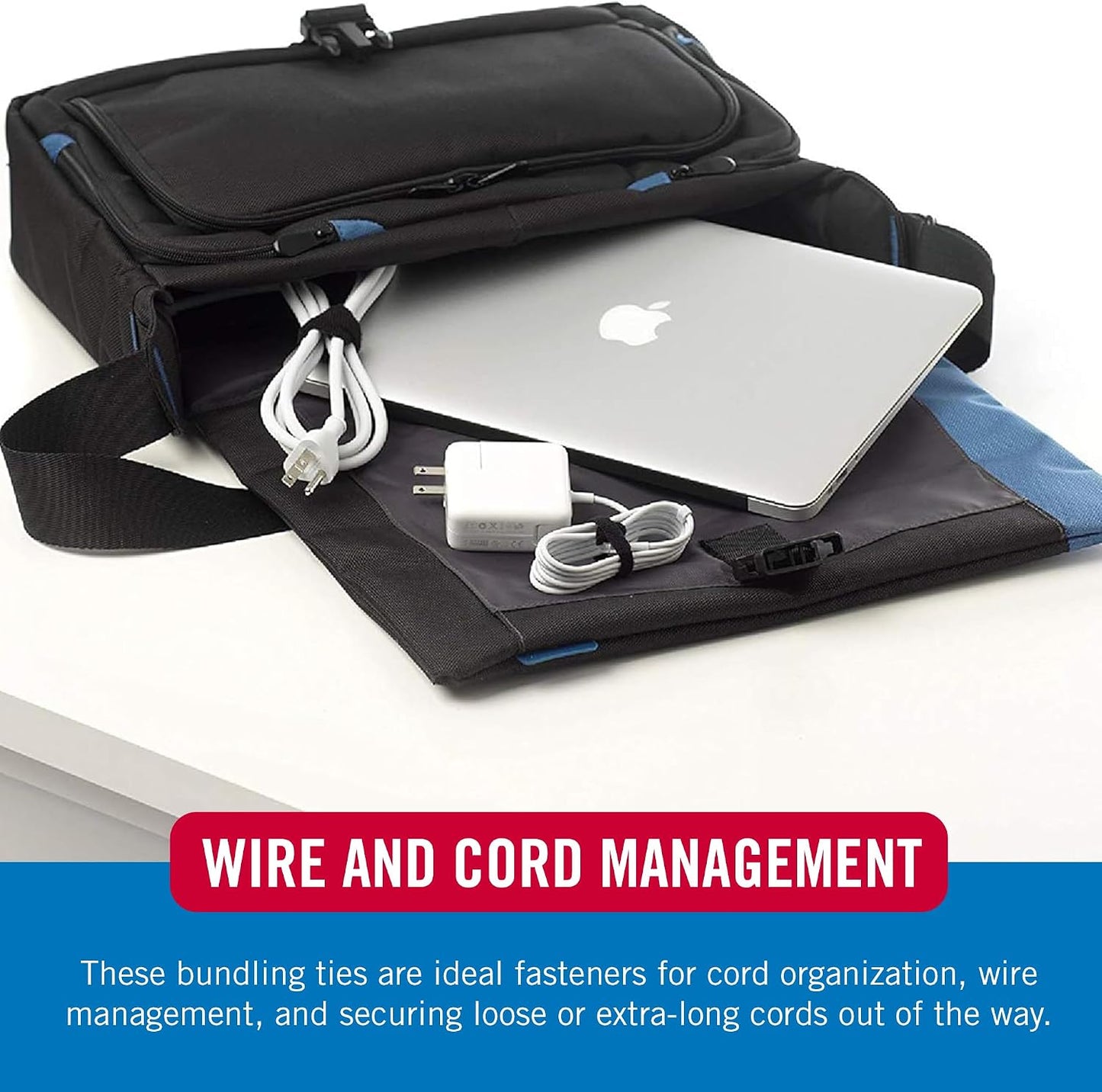 VELCRO Brand ONE WRAP Thin Ties | Strong & Reusable | Perfect for Fastening Wires & Organizing Cords | Black & Gray, 8 x 1/2-Inch | 25 Black + 25 Gray Ties | Thin Reusable Cable Ties For Fastening Wires And Organizing Cords; Ideal For Electronics, Home