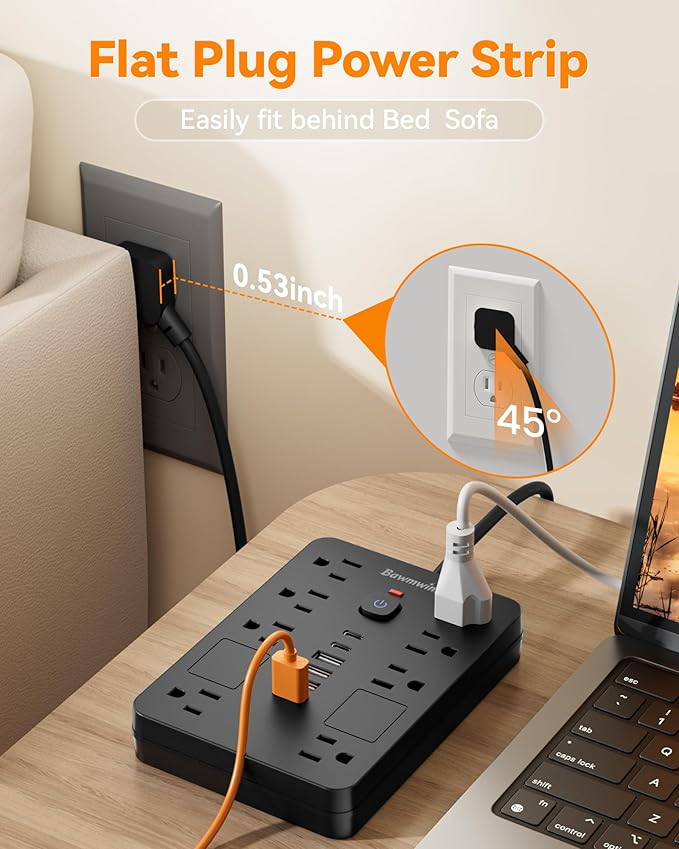 Bawmwim Surge Protector Power Strip - Image 4