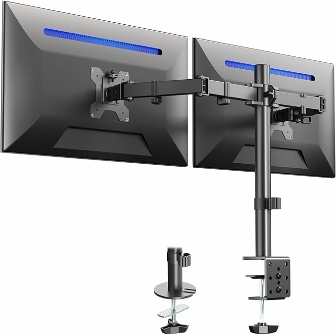 VIVO Dual Monitor Desk Mount, Holds 2 Computer Screens up to 30 inches and by VIVO