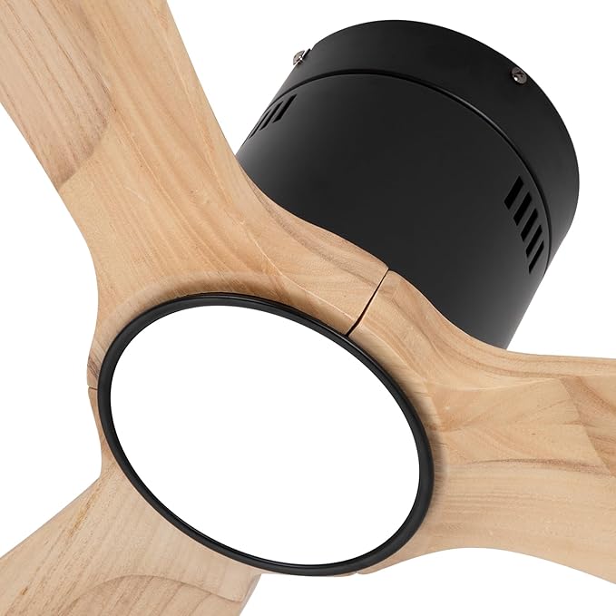 OUATER Wood Flush Mount Ceiling Fan - Image 3