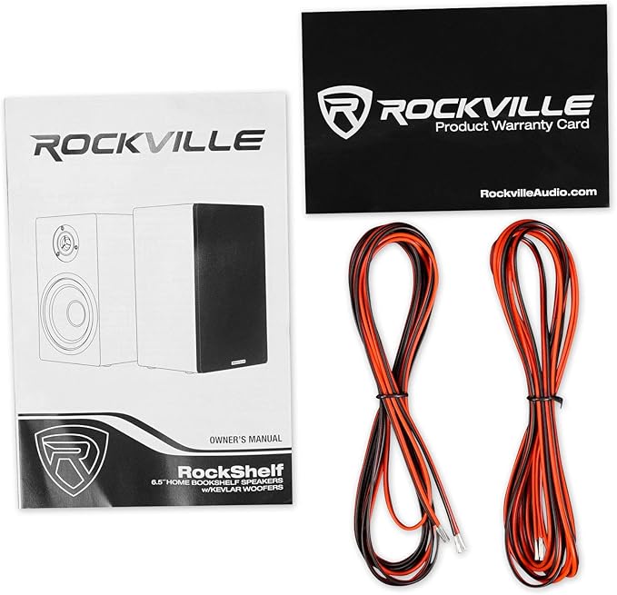 Rockville 2 RockShelf 68W 400w White 6.5" Home Theater Bookshelf Speakers/8 Ohm - Image 5