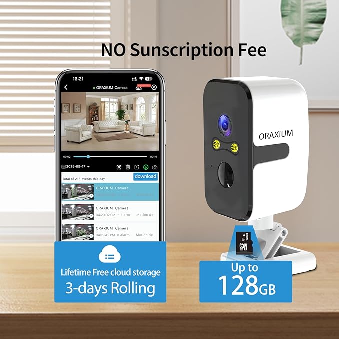 ORAXIUM Wireless Outdoor Security Camera, 2.4G/5G WiFi Window Camera - Image 7