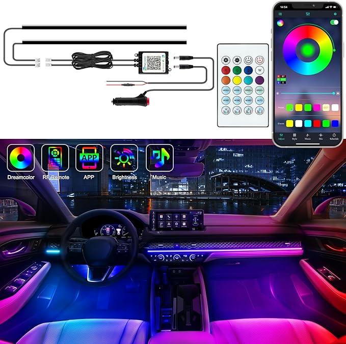 Jushope Interior Car LED Strip Lights, Acrylic LED Lights by Jushope