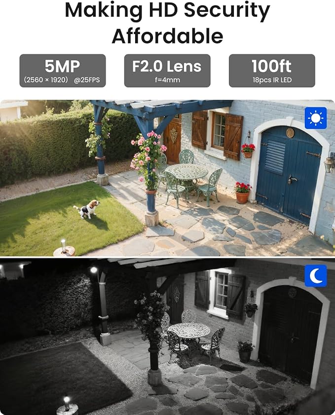 REOLINK 8CH 5MP Home Security Camera System, 4K/8MP 8CH NVR - Image 2