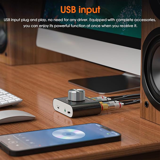 Nobsound Mini Bluetooth 5.0 Power Amplifier, Stereo Hi-Fi Digital Amp 2.0 - Image 4