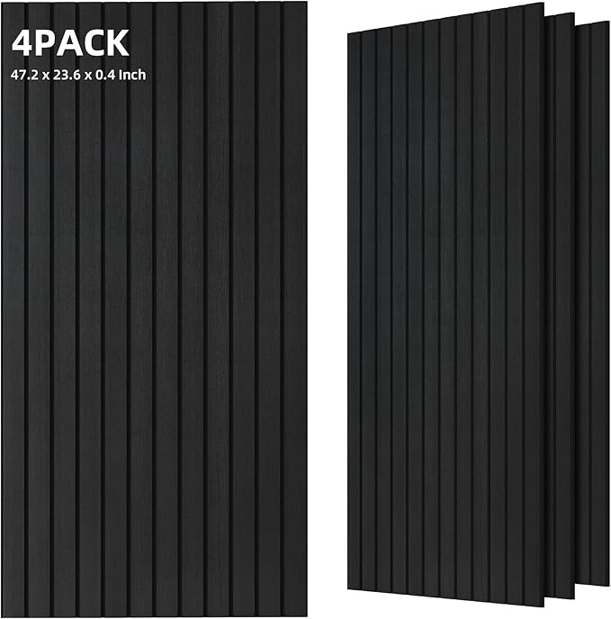 TO-TH Wood-Look Acoustic Panel, 4 Pack 47.2” x 23.6” Soundproof Wall Panels by TO-TH