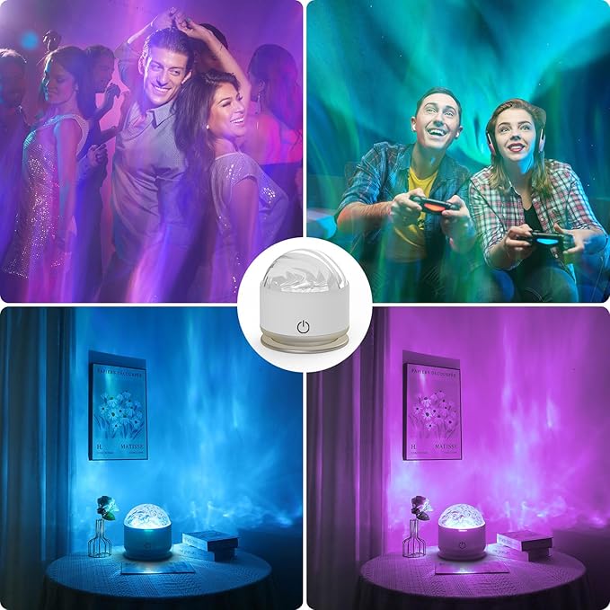 HUMIIEYE Northern Light Projector, Battery Operated Aurora Night Light - Image 8