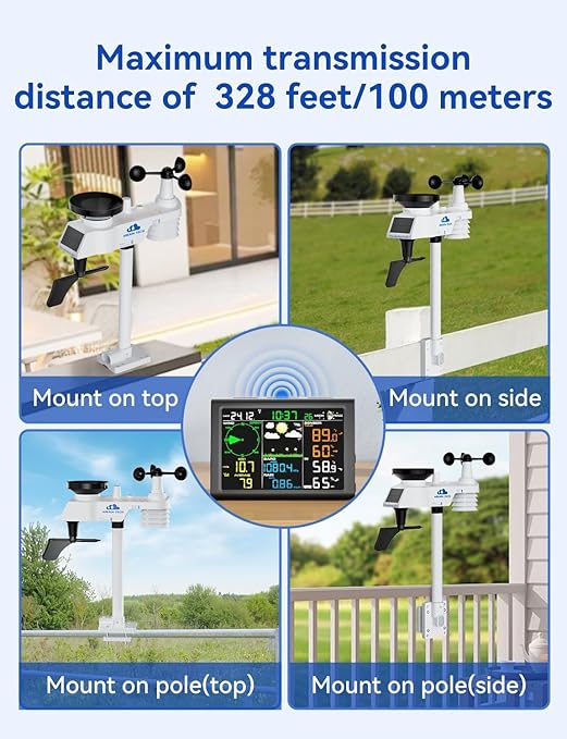 AIRAIN TECH 10-in-1 Wireless Weather Station, - Image 5