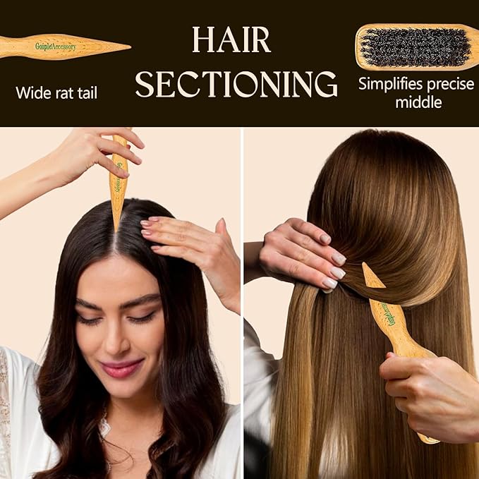 Slick Back Hair Brush & Wax Stick Set - Image 6