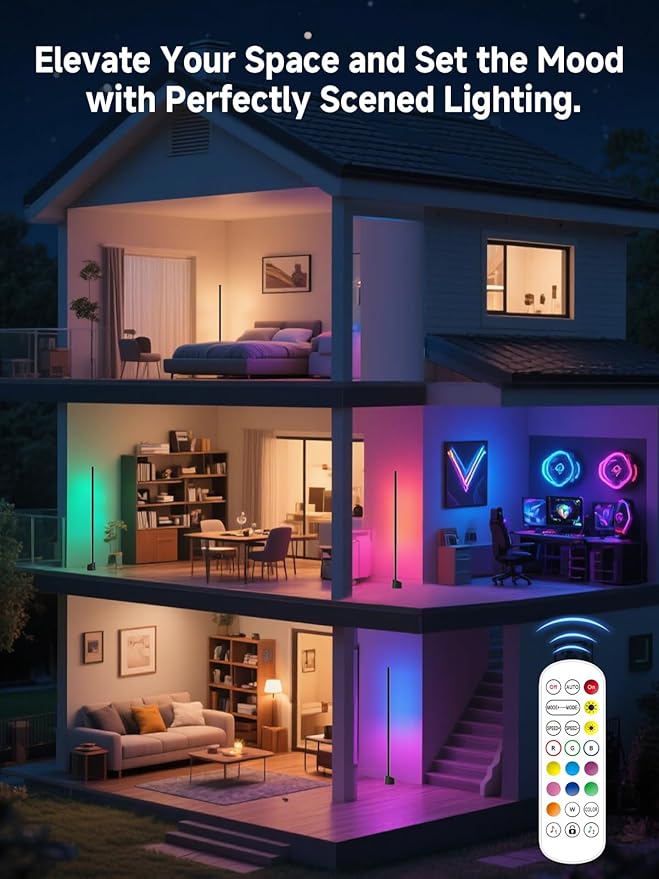 GIPOYENT Standing Floor Lamp, RGB LED Lamp - Image 8