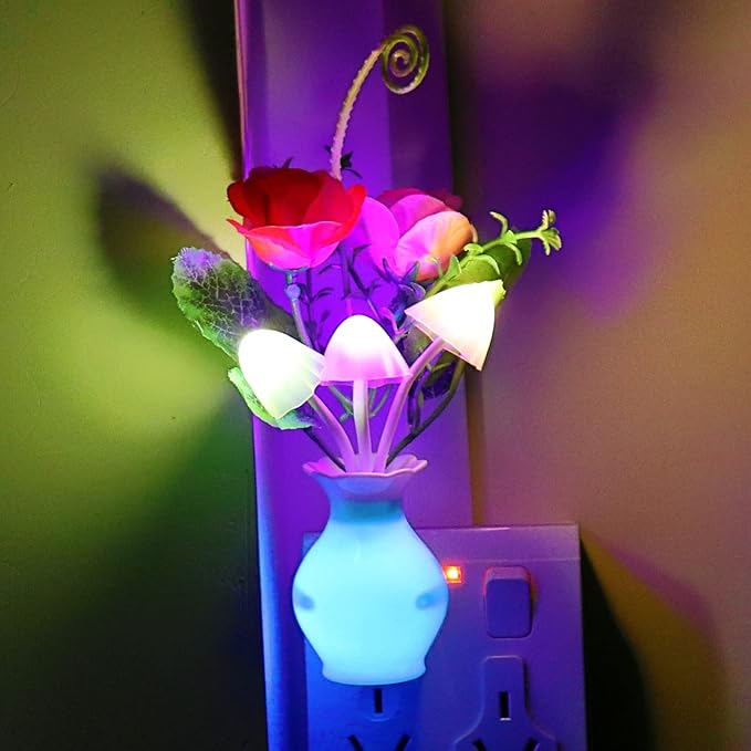 AUSAYE 1Pack Plug in LED Night Light Auto Dusk to Dawn Sensor, 0.5W Energy - Image 3