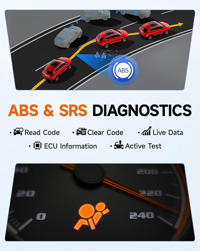 2026 FOXWELL NT630 Pro 2-in-1 ABS SRS Scan Tool & Battery Tester, OBD2 Scanner - Image 3