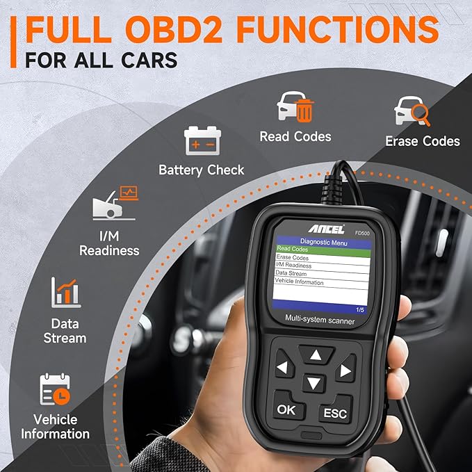 ANCEL FD500 OBD2 Scanner fits for Ford Lincoln Mercury - Image 6