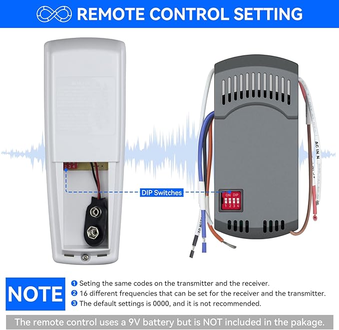 Universal Ceiling Fan Remote Control Kit - Image 4