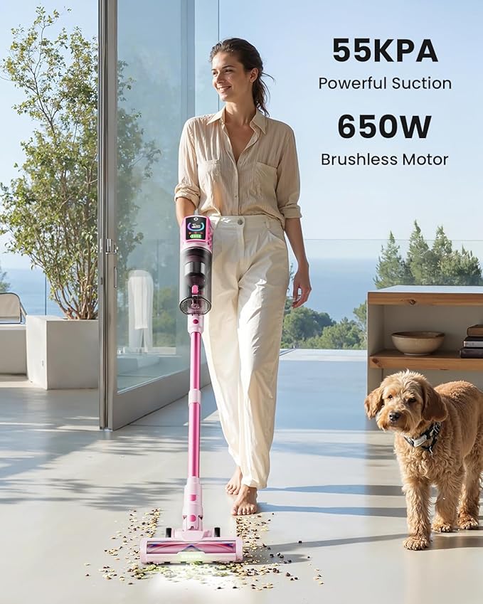 Cordless Vacuum Cleaner, 55KPa 650W 65Mins Vacuum Cleaners - Image 2