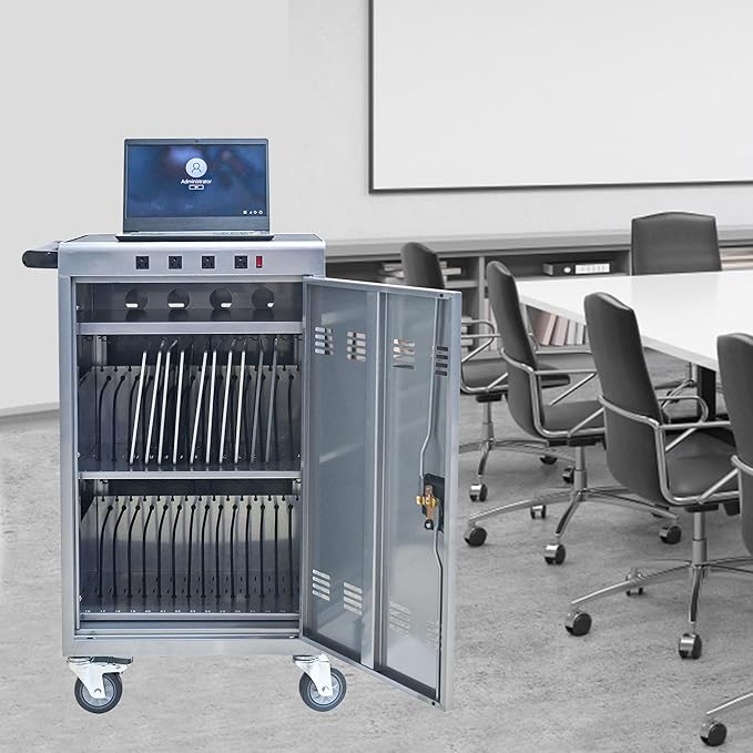 Aokleo Laptop Charging Cart, 35 Devices Tablet Storage Carts - Image 2