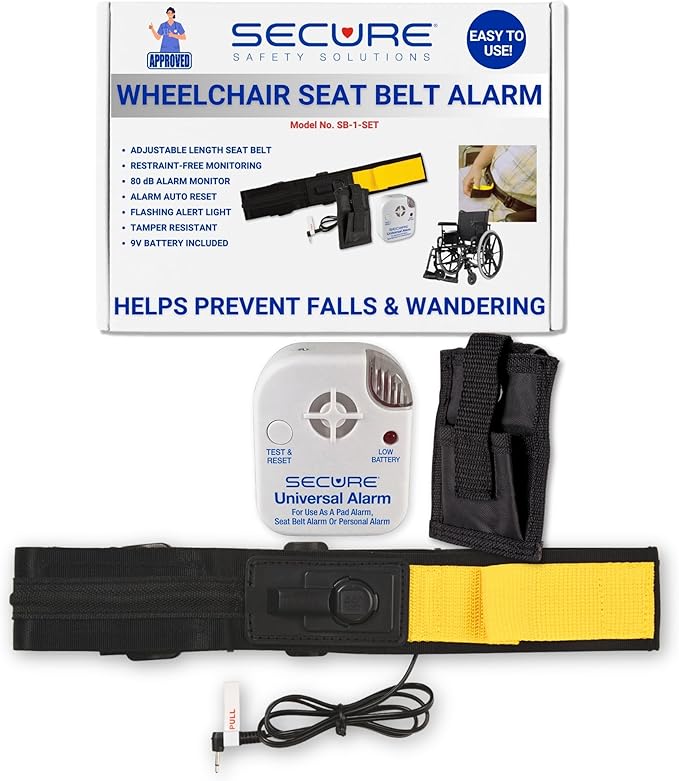 Secure Safety Solutions Wheelchair Seatbelt Chair Alarm by SecureSafetySolutions