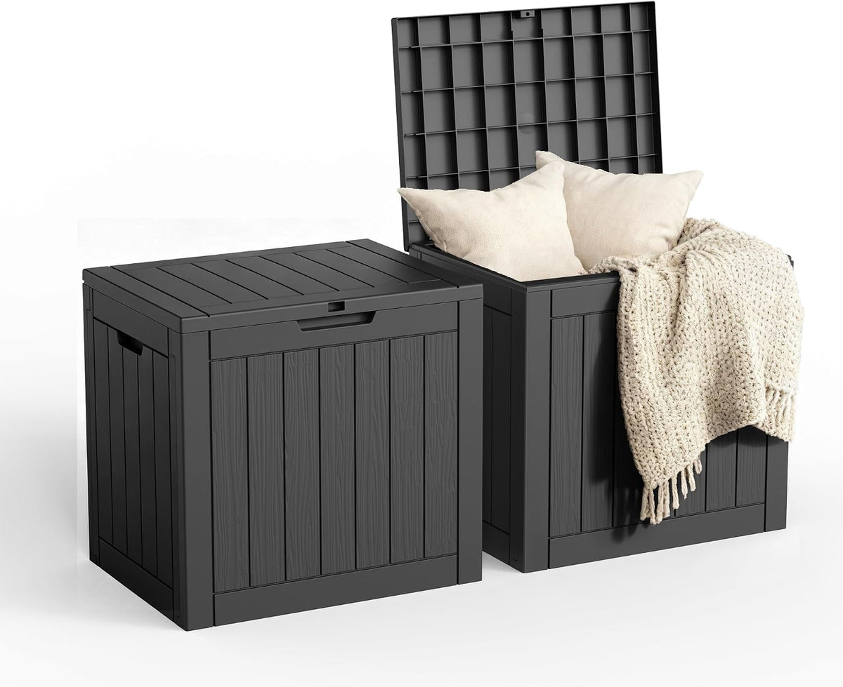 35 gallon outdoor storage box, large resin deck, main product view