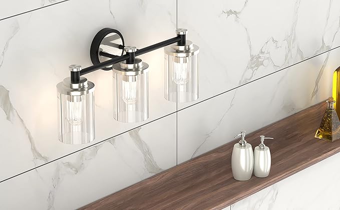 PHIXART Bathroom Lighting Fixtures Black and Brushed Nickel Bathroom Vanity - Image 4