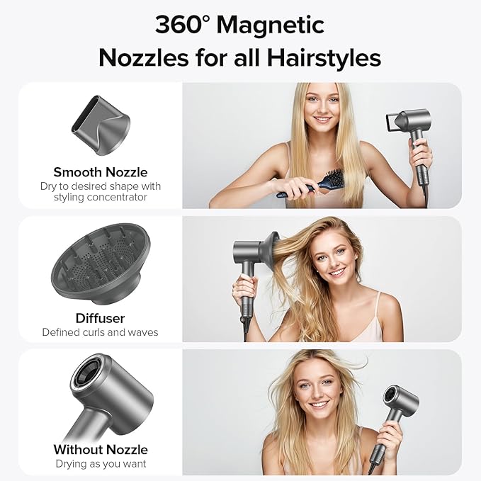 Hair Dryer, 150000 RPM Brushless Motor - Image 4