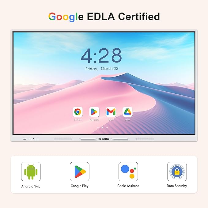 Interactive Smart Board for Classroom, 55” 8+128 GB Electronic Digital - Image 2